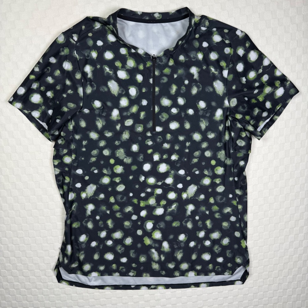Lululemon Tennis‎ Cycling Top Half Zip Short Sleeve Athletic Shirt size Large